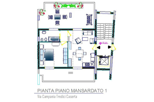 Pianta tipo Bilocale di 46mq in vendita a Caserta